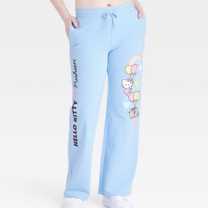 Hello Kitty x Pusheen Blue Sweatpants, US Womens XS
